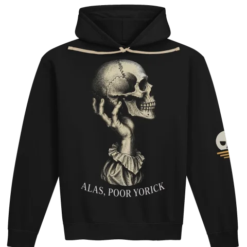 Alas, Poor Yorick Skull Hoodie