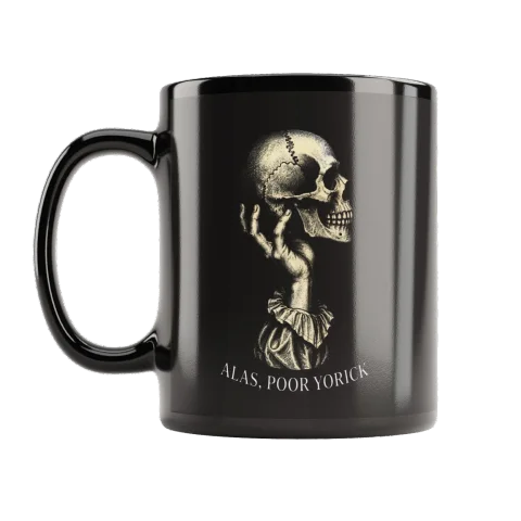 Alas, Poor Yorick Skull Mug