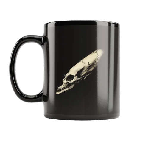 Anamorphic Skull Mug
