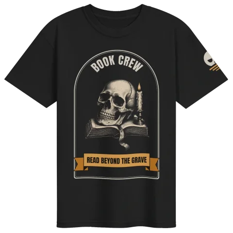 Book Crew Skull Tee: Read Beyond the Grave