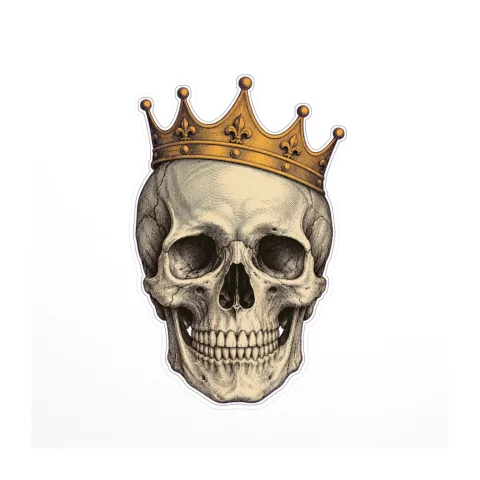 Crowned Skull Sticker