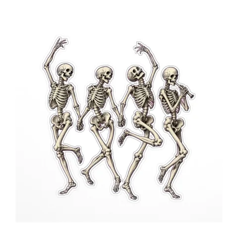 Danse Macabre Skeleton Sticker