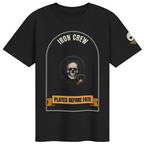 Iron Crew Skull Tee: Plates Before Fate
