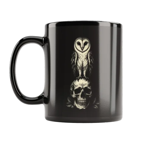 Owl and Skull Mug