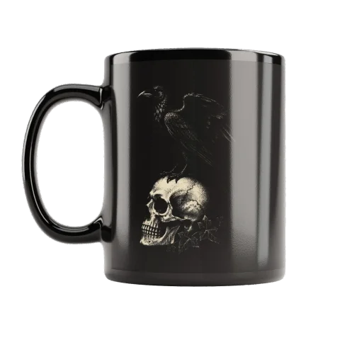 Raven and Skull Mug