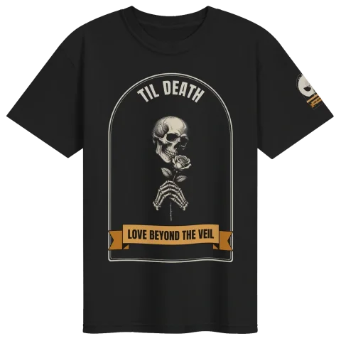 Til Death Skull Tee: Love Beyond the Veil