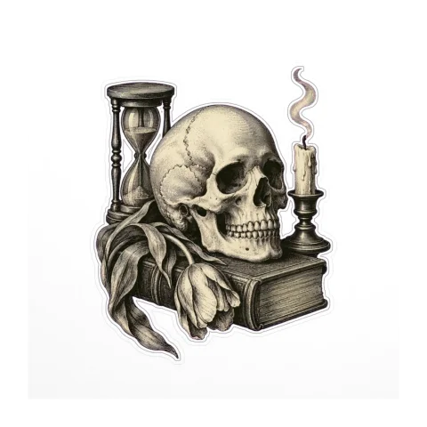 Vanitas Skull Sticker