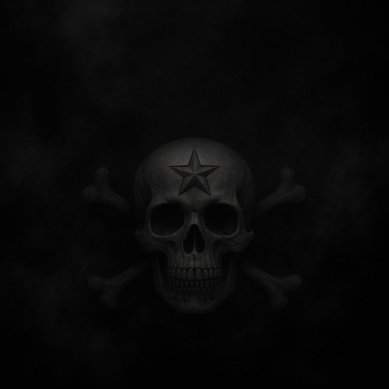 We Dig Skulls Texas Lone Star Skull and Bones in Dark Fog