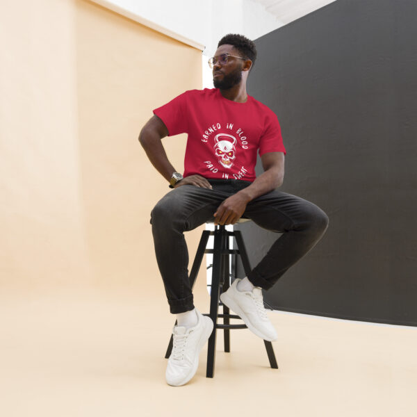 FORGED IN BLOOD PAID IN SWEAT - Kettlebell Skull Unisex Classic Tee - Image 15