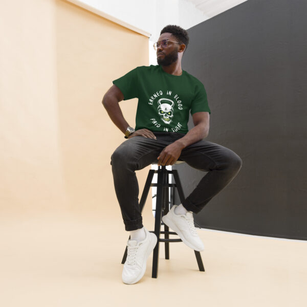 FORGED IN BLOOD PAID IN SWEAT - Kettlebell Skull Unisex Classic Tee - Image 11