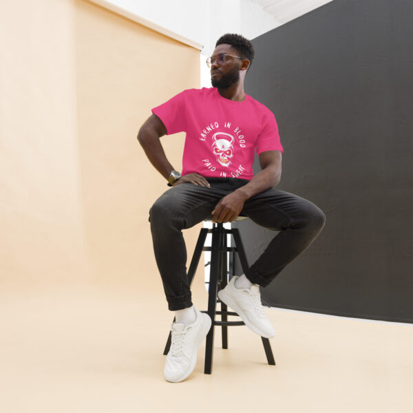 FORGED IN BLOOD PAID IN SWEAT - Kettlebell Skull Unisex Classic Tee - Image 23