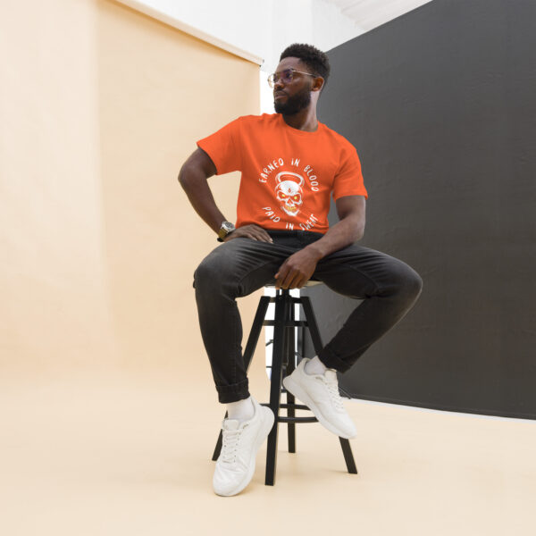 FORGED IN BLOOD PAID IN SWEAT - Kettlebell Skull Unisex Classic Tee - Image 25