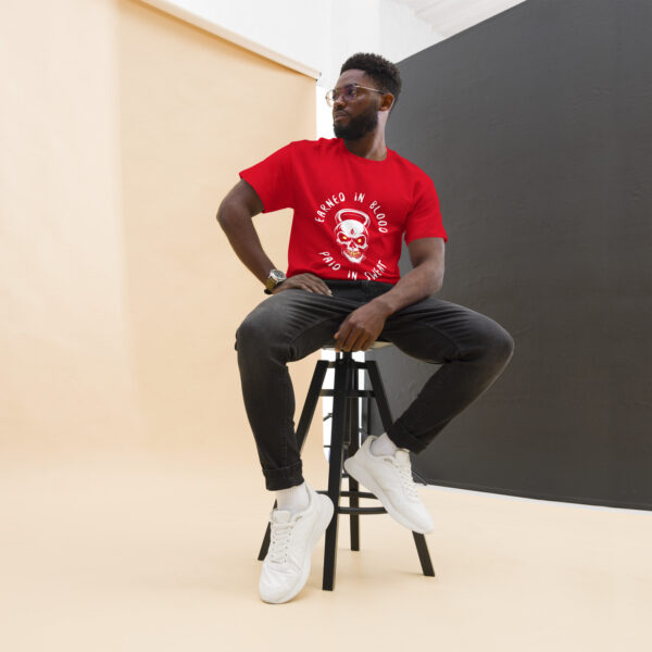 FORGED IN BLOOD PAID IN SWEAT - Kettlebell Skull Unisex Classic Tee - Image 9