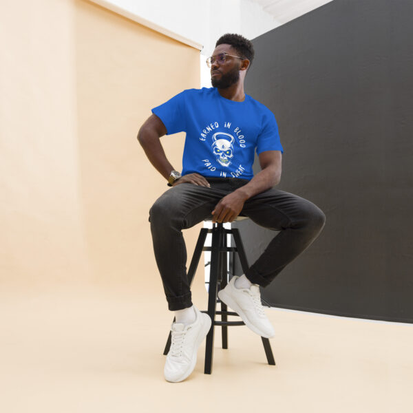 FORGED IN BLOOD PAID IN SWEAT - Kettlebell Skull Unisex Classic Tee - Image 17