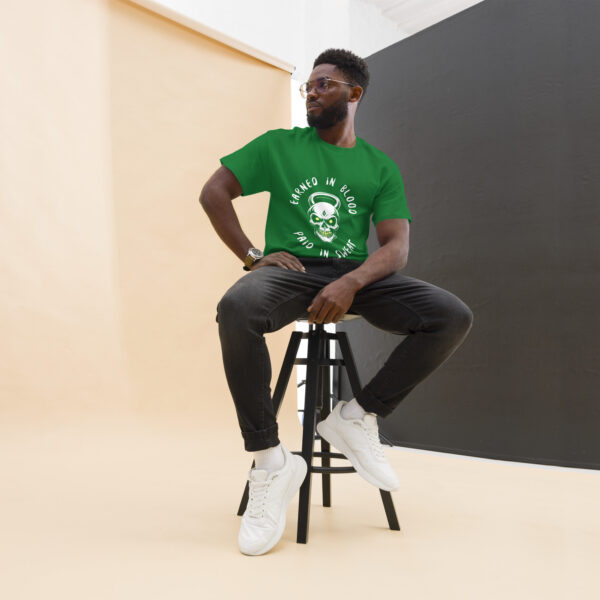 FORGED IN BLOOD PAID IN SWEAT - Kettlebell Skull Unisex Classic Tee - Image 21